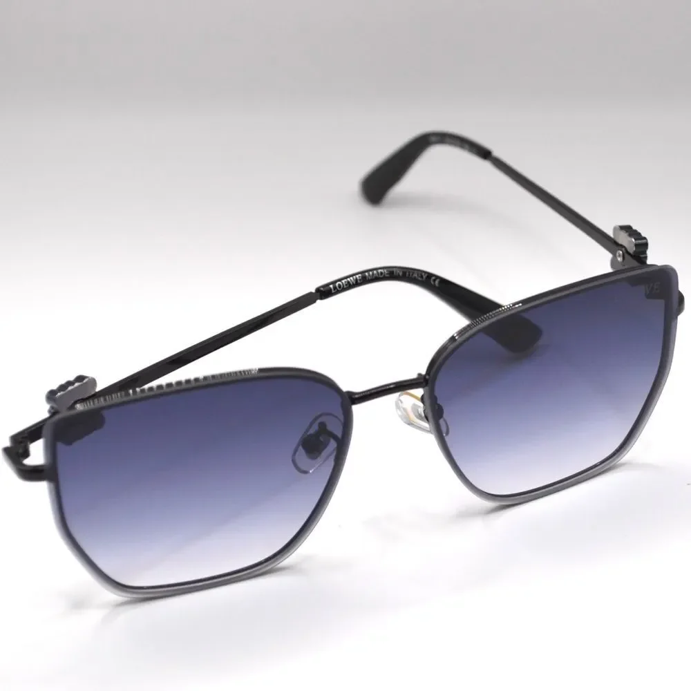 Loewe Women’s Sunglasses | Black Metal Frame | Blue/Gray Gradient Lenses - Picture 10 of 16